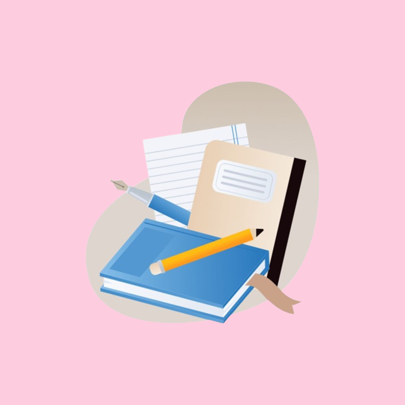 paper and notebook